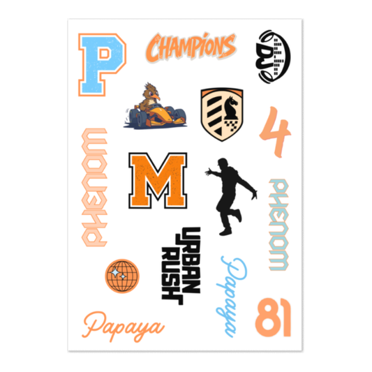 Papaya Spirit Glossy Sticker Sheet - McLaren Fan Fav by Urban Rush Originals - Urban Rush Originals
