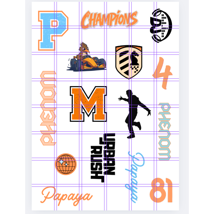 Papaya Spirit Glossy Sticker Sheet - McLaren Fan Fav by Urban Rush Originals - Urban Rush Originals