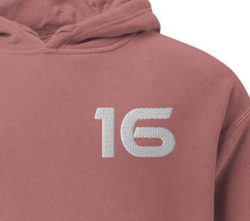 Boyfriend Premium Pigment-dyed Embroidered 16 Hoodie - Urban Rush Originals
