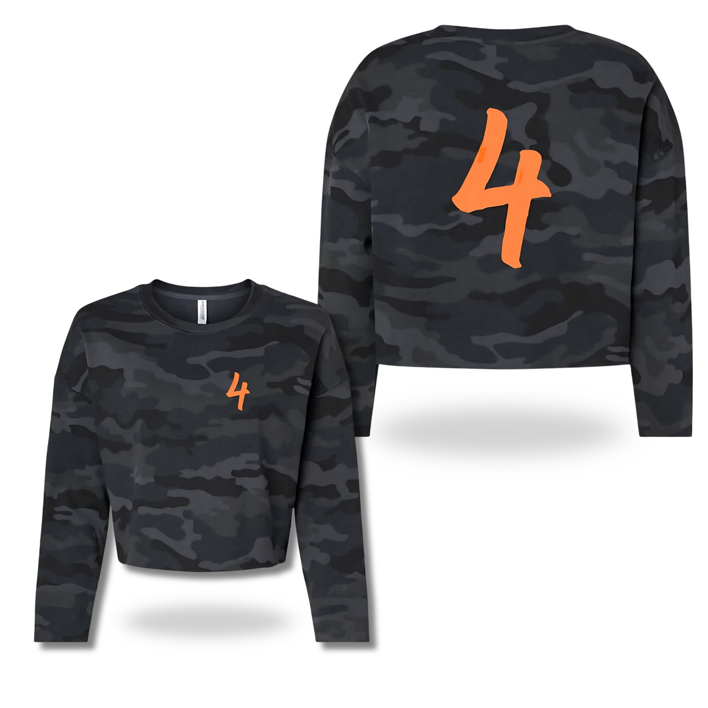 Women's Cropped Camo Sweatshirt - No. 4