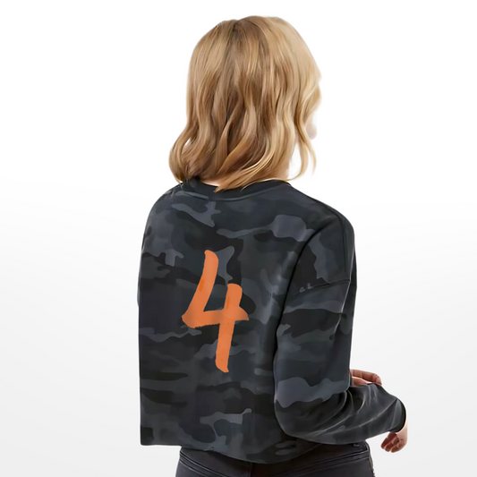 Women's Cropped Camo Sweatshirt - No. 4