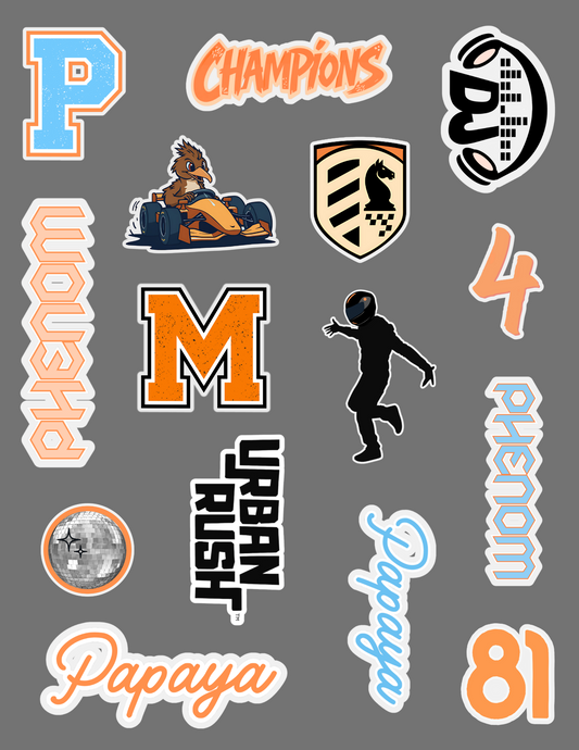 Papaya Spirit Glossy Sticker Sheet