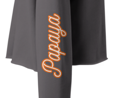 Papaya Collegiate Cropped Hoodie