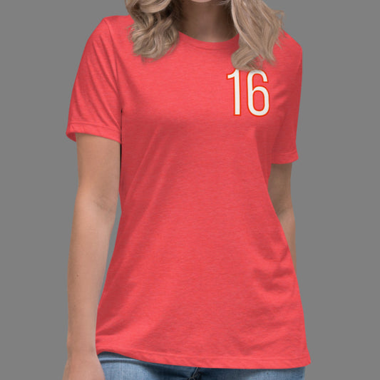 Women's Super Soft Relaxed Race Day 16 Tee - Red - Urban Rush Originals